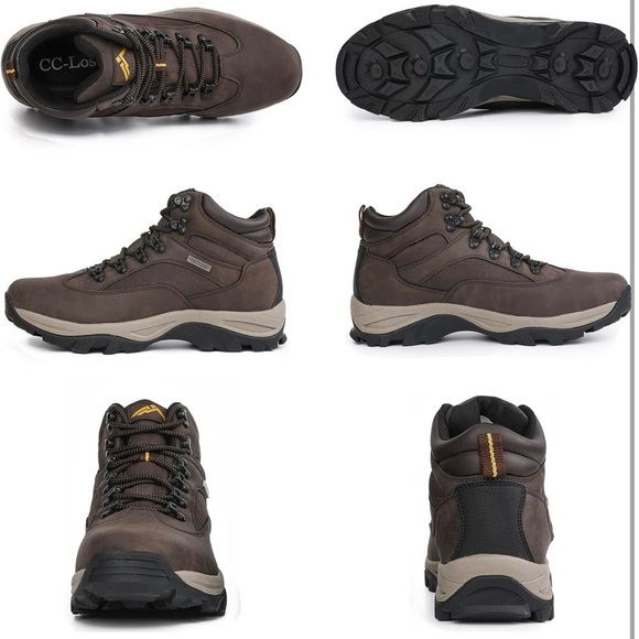 CC-Los Men's Waterproof Hiking Boots Outdoor Relaxed Fit Lightweight Brown - Picture 4 of 4